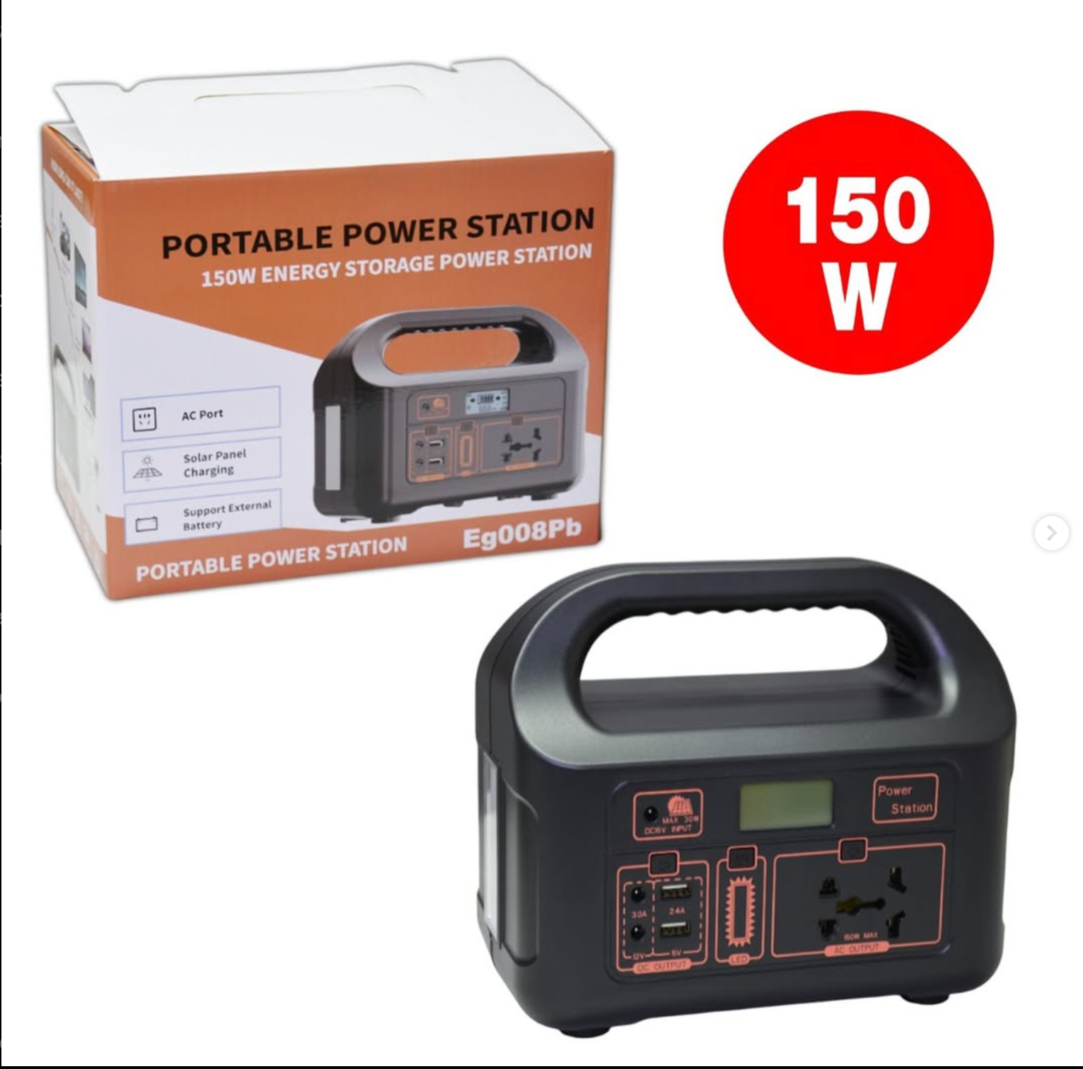 150W portable battery designed to meet diverse power needs.