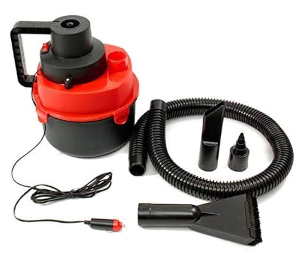A car vacuum cleaner with 3 heads for cleaning the car. It is suitable for all narrow spaces. It is characterized by its strong suction and high quality.
