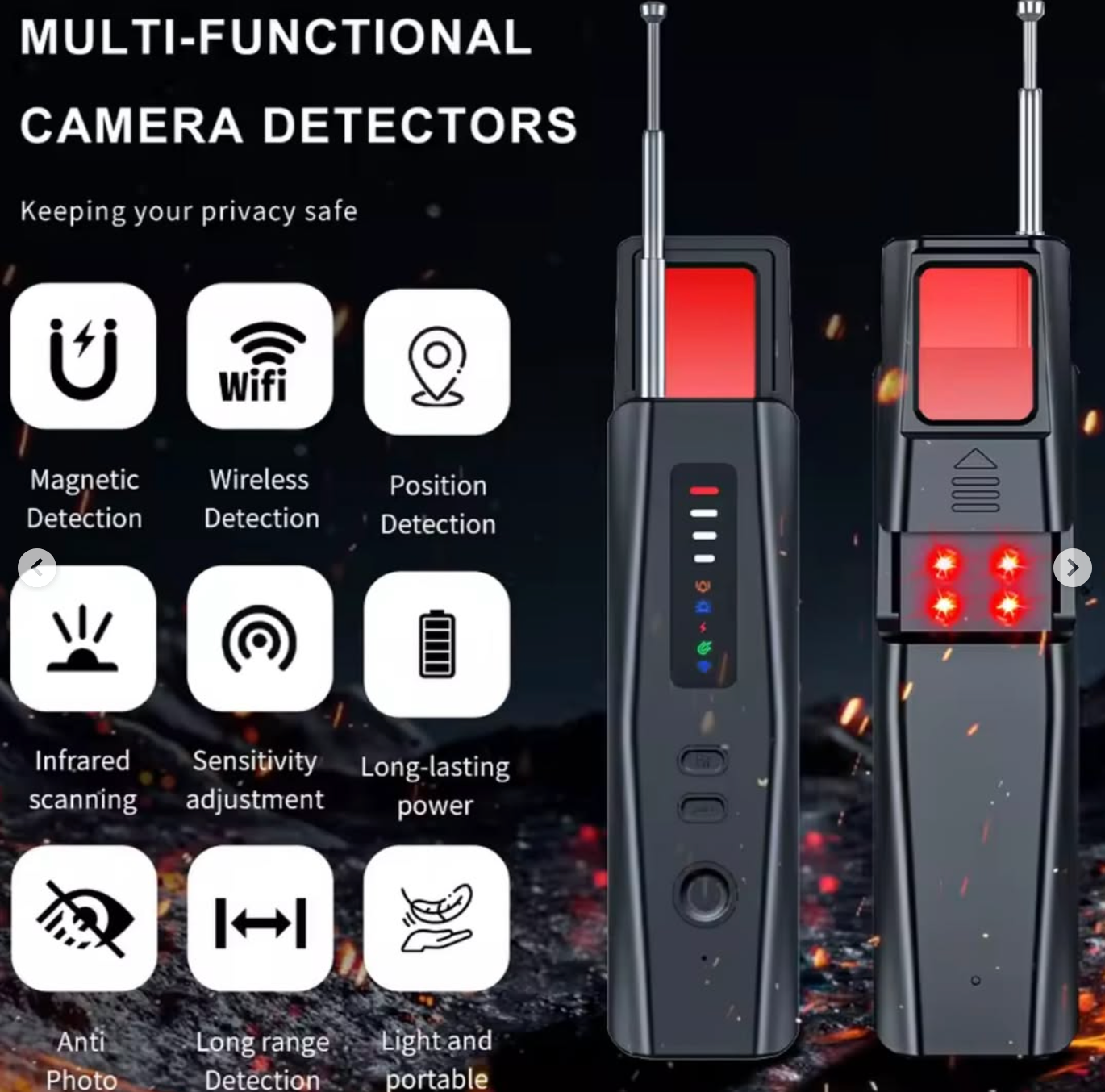 Infrared Scanning Hidden Camera Detector