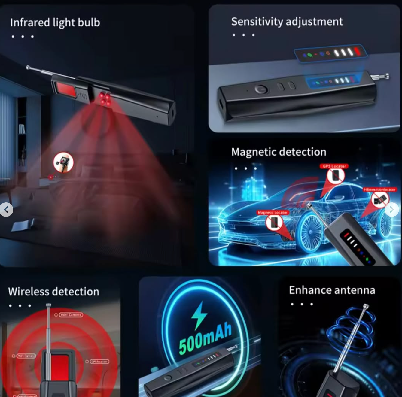 Infrared Scanning Hidden Camera Detector