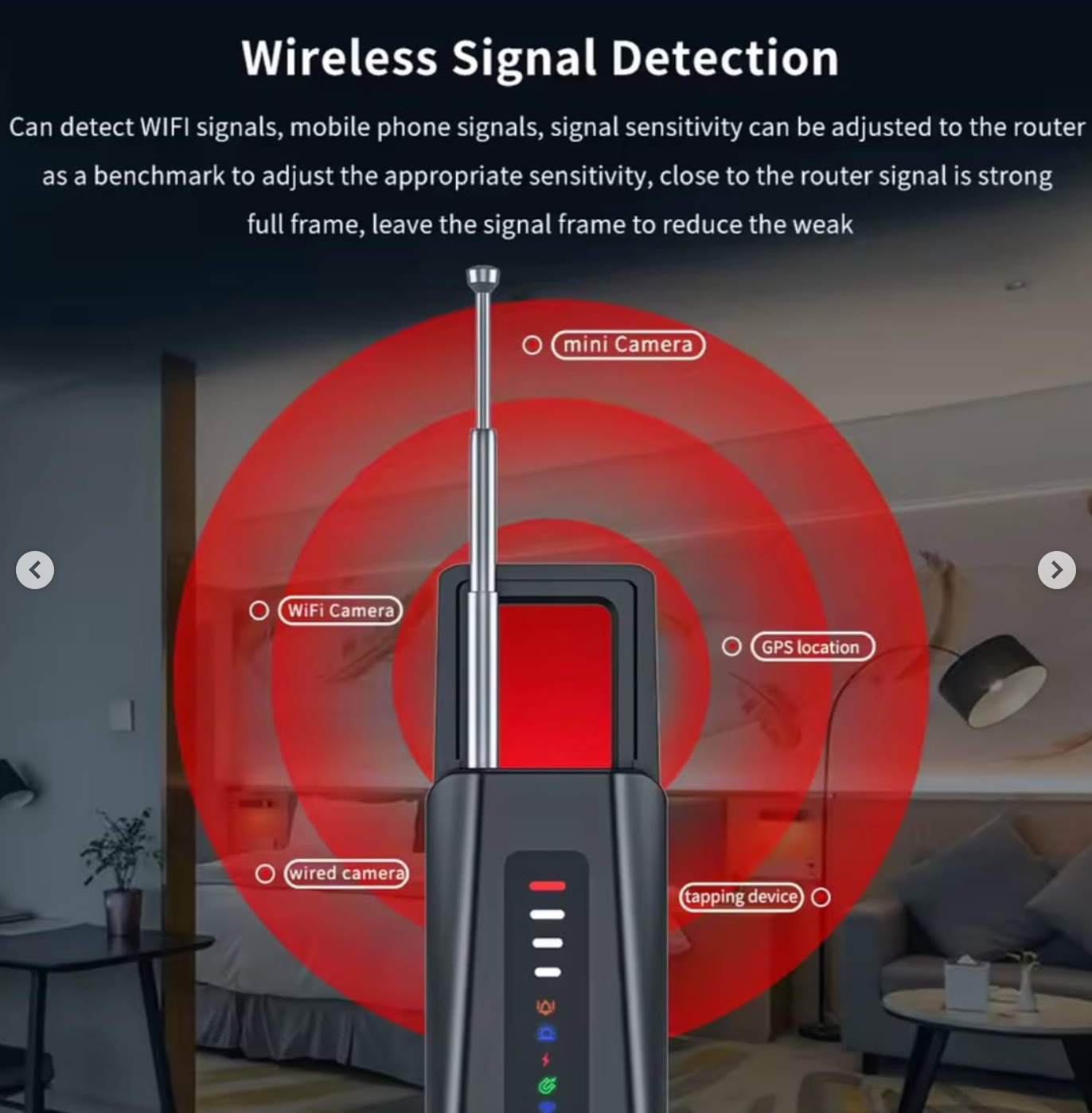 Infrared Scanning Hidden Camera Detector