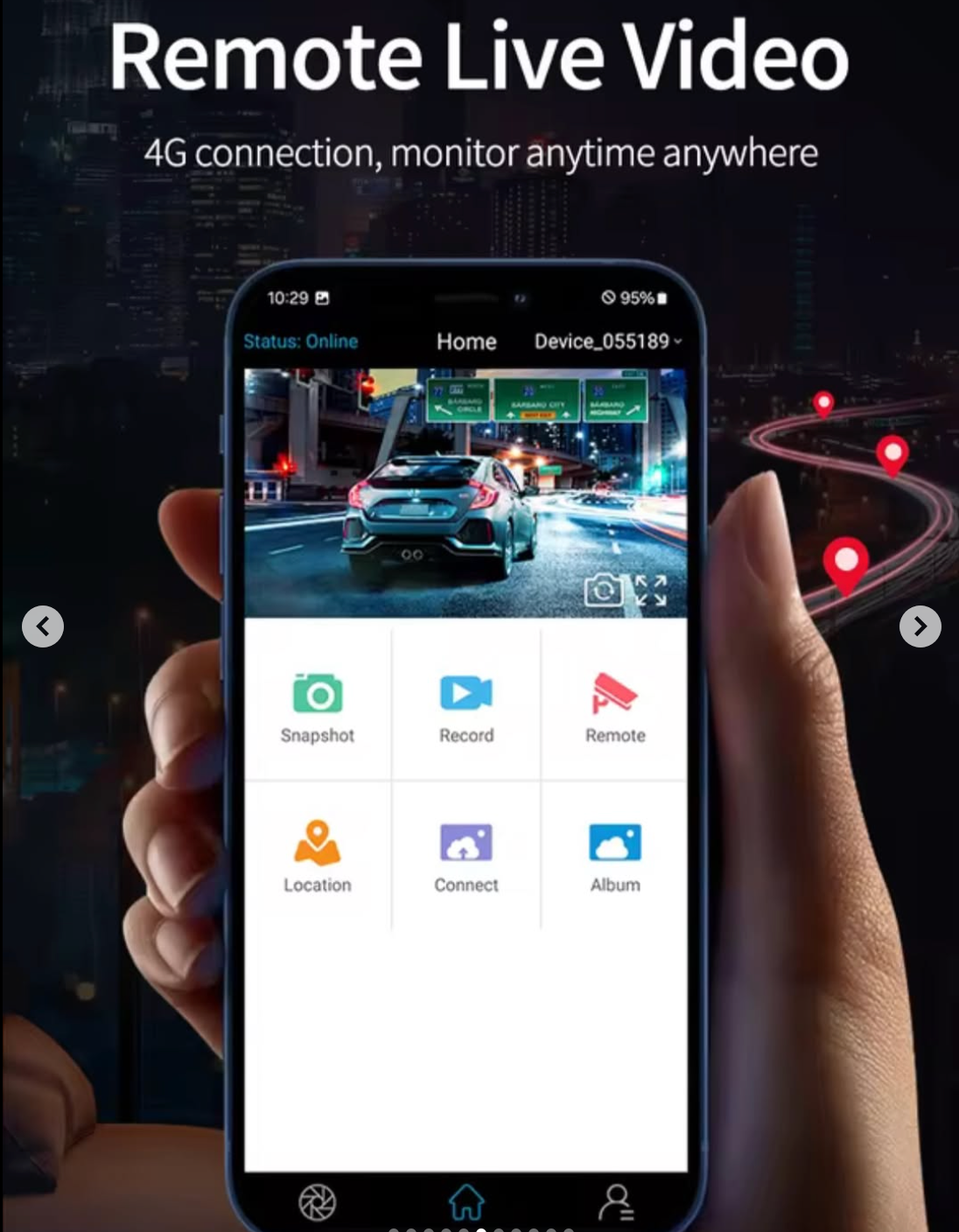 Android screen, size 11.4, with a dash cam, front and rear camera, among the features of