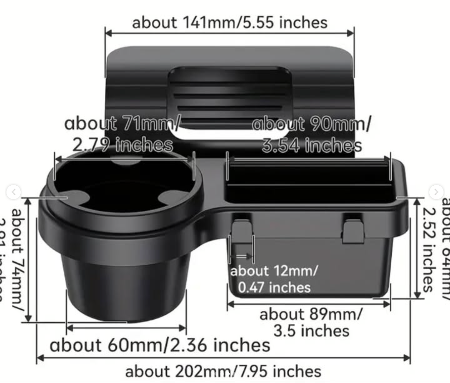 Multifunctional Car Cup Holder and Organizer