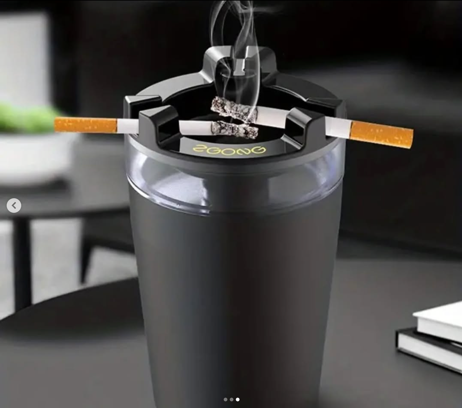 Cigarette ashtray with water tank, extinguish cigarettes quickly and easily