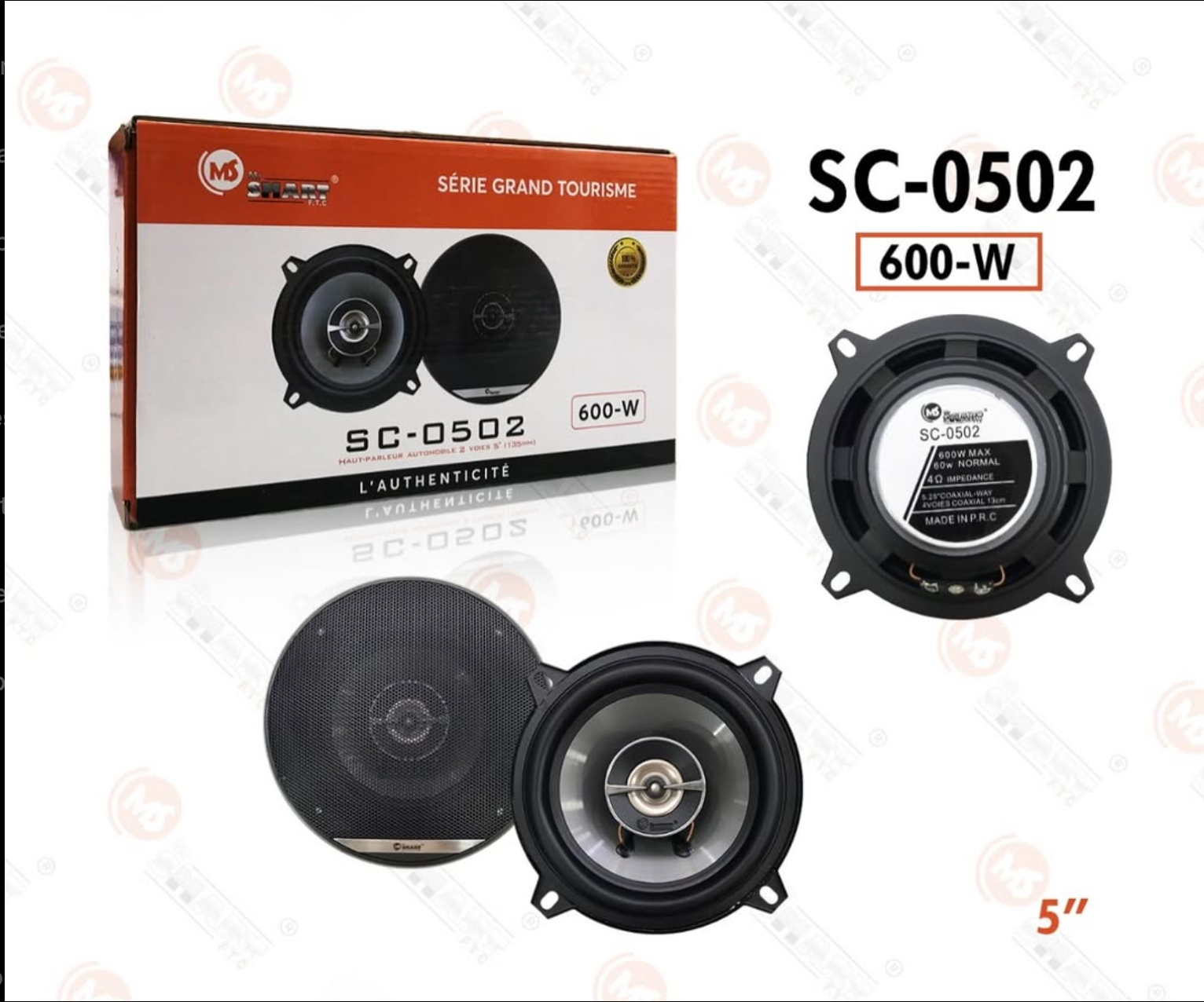 600 Watt, 5 Inch Oval Speakers, Fits Most Cars