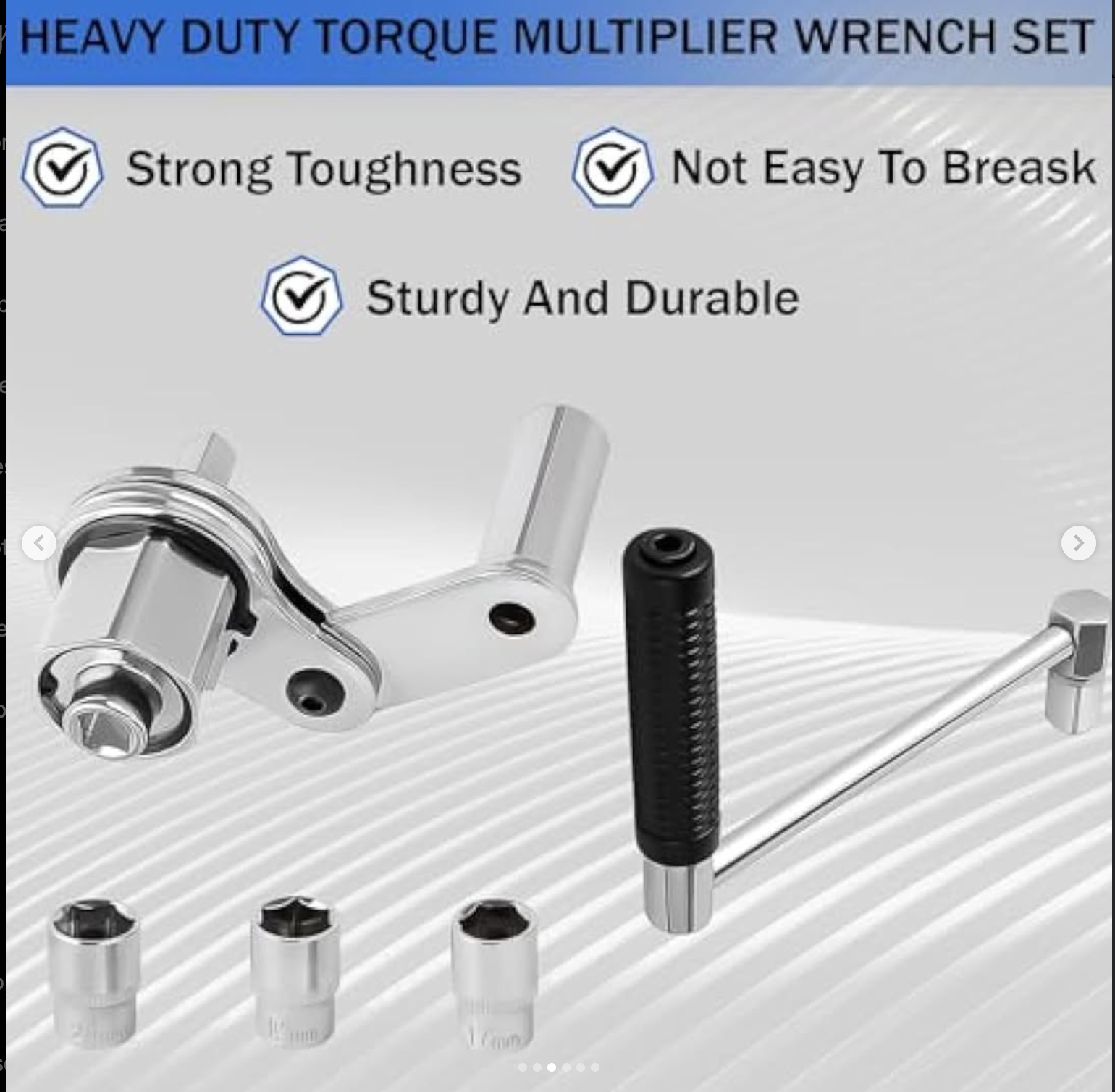 Dynamic Car Wheel Wrench with Carrying and Storage Bag