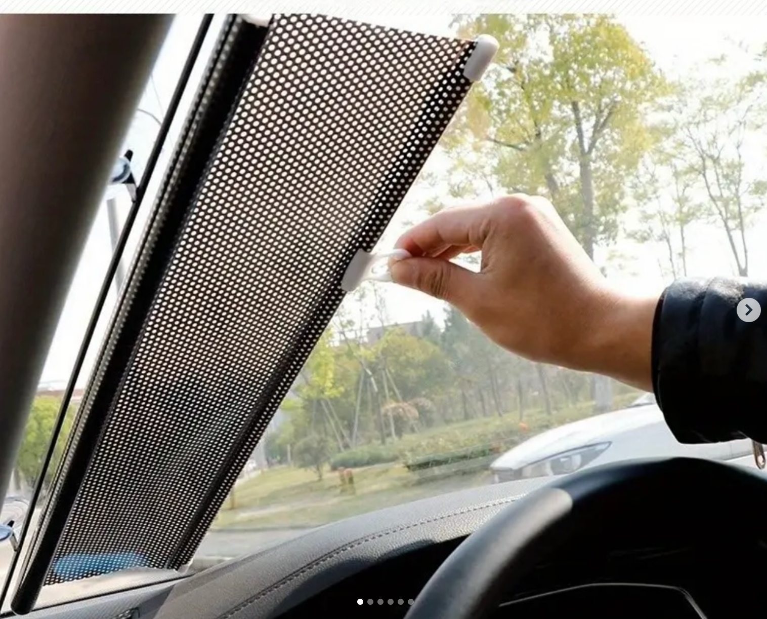 Front window curtain pull color available black silver