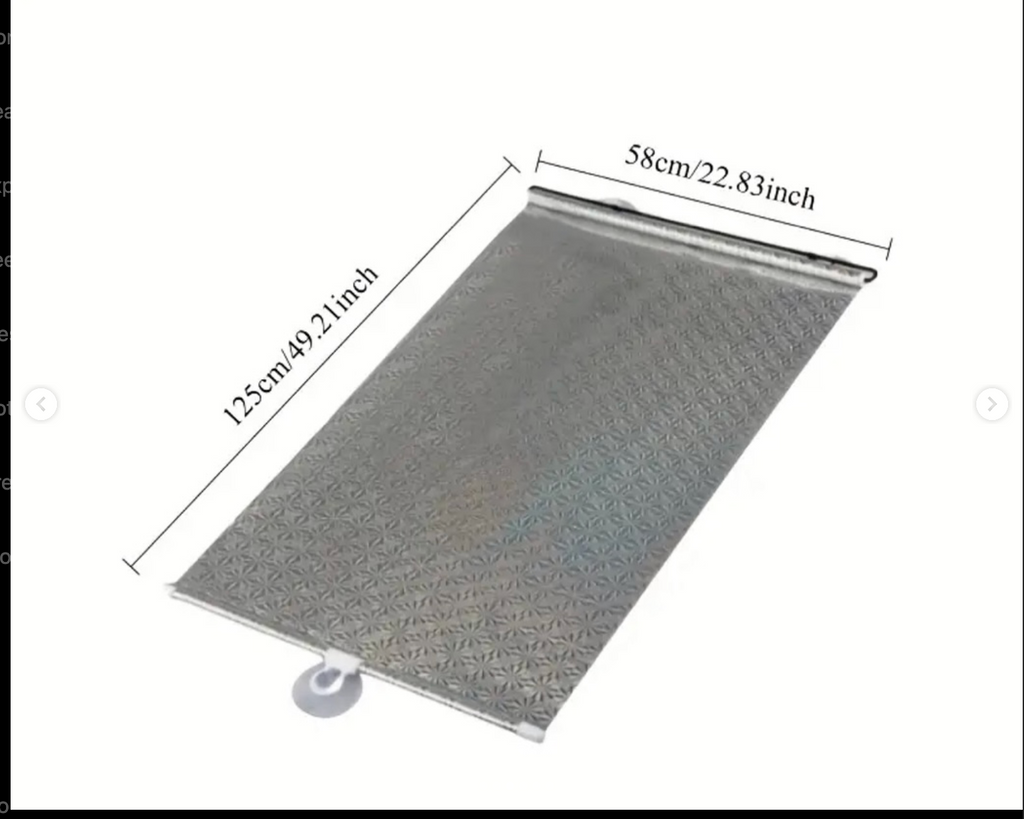 Front window curtain pull color available black silver