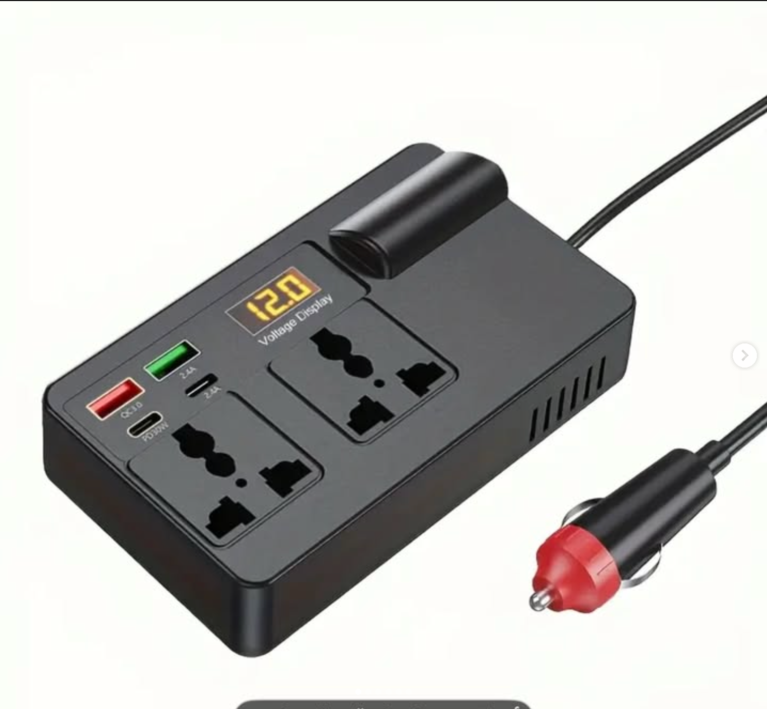 200W High Power Car Power Inverter Fast Charging