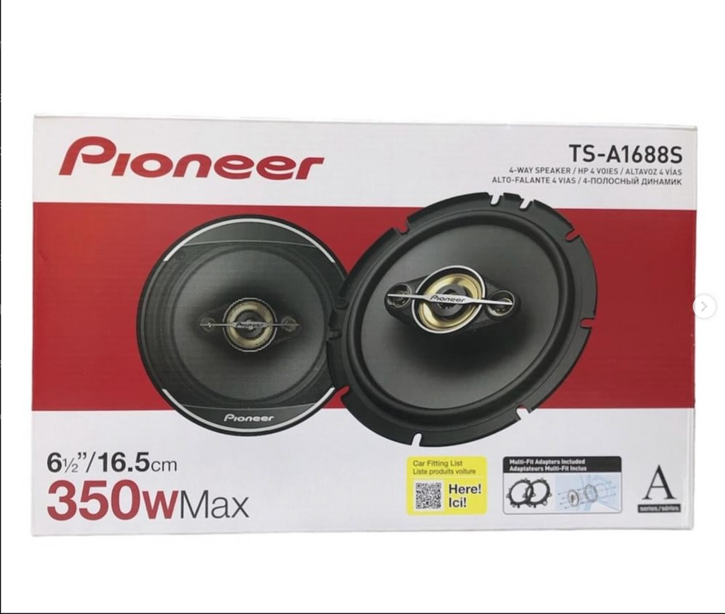 Pioneer 350W 6.5-inch circular speakers from the world of protection give you a distinctive audio experience.