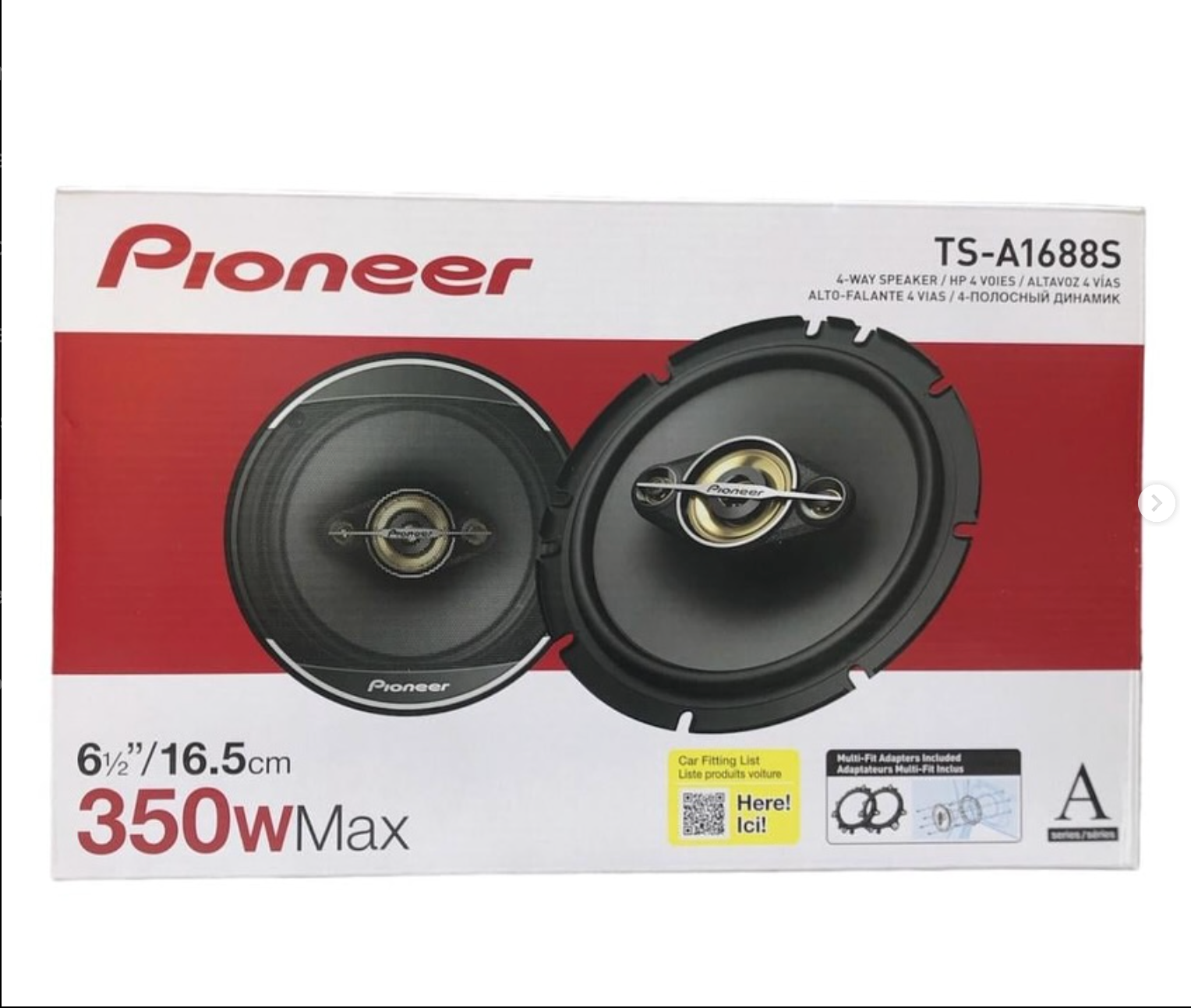 Pioneer 350W 6.5-inch circular speakers from the world of protection give you a distinctive audio experience.