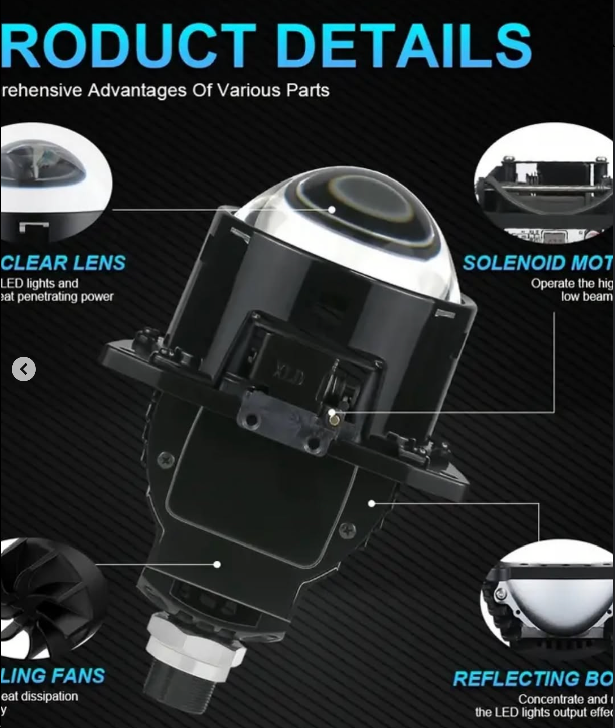 120W 3-inch lens with turbo fan