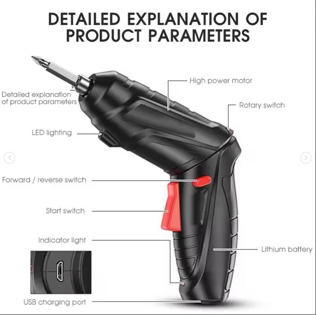 47-piece electric screwdriver
