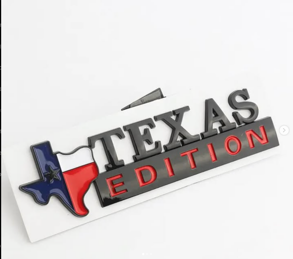 Texas Logo Car Stickers Black