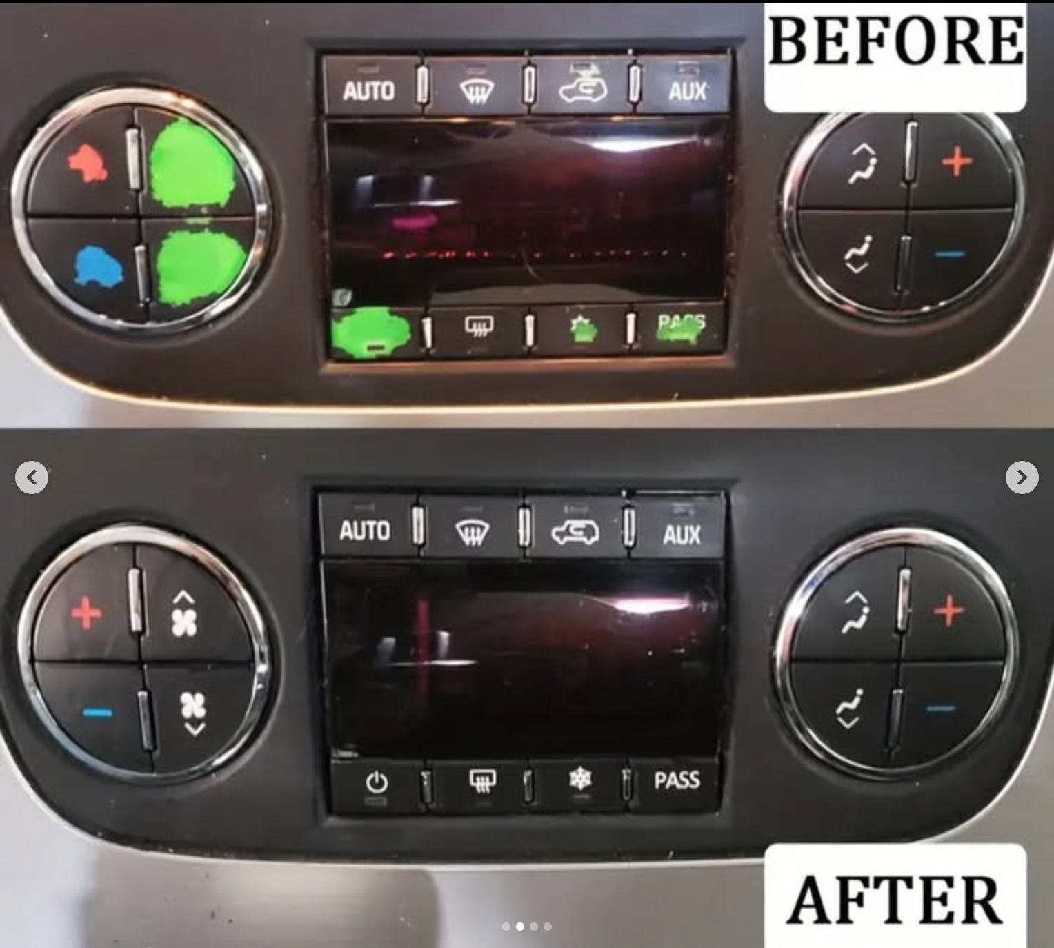 Air conditioning stickers for GMC and Chevy models from 2008 to 2014