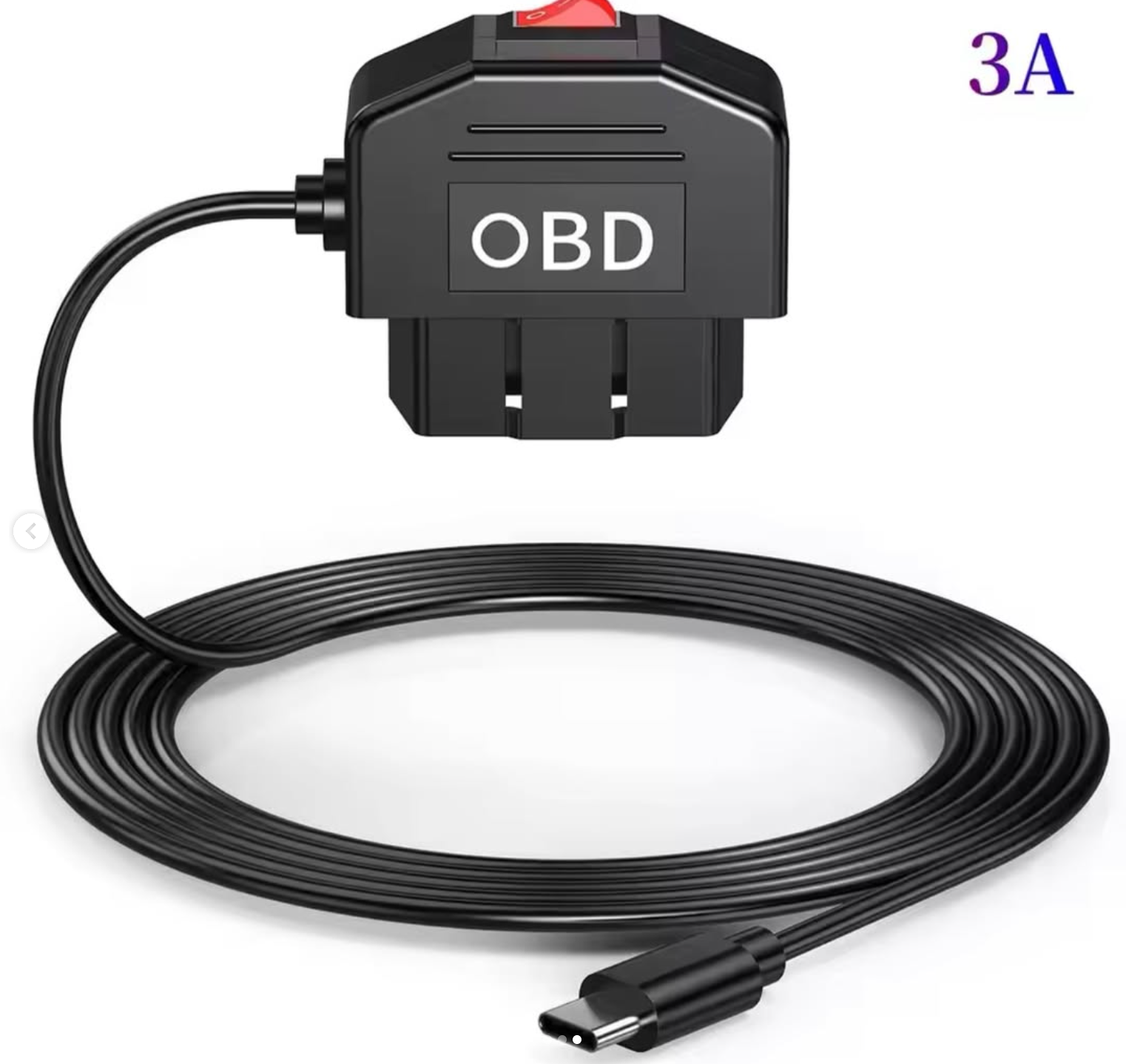 Our OBD power cable is a perfect match for all dashboard cameras with Type C port.