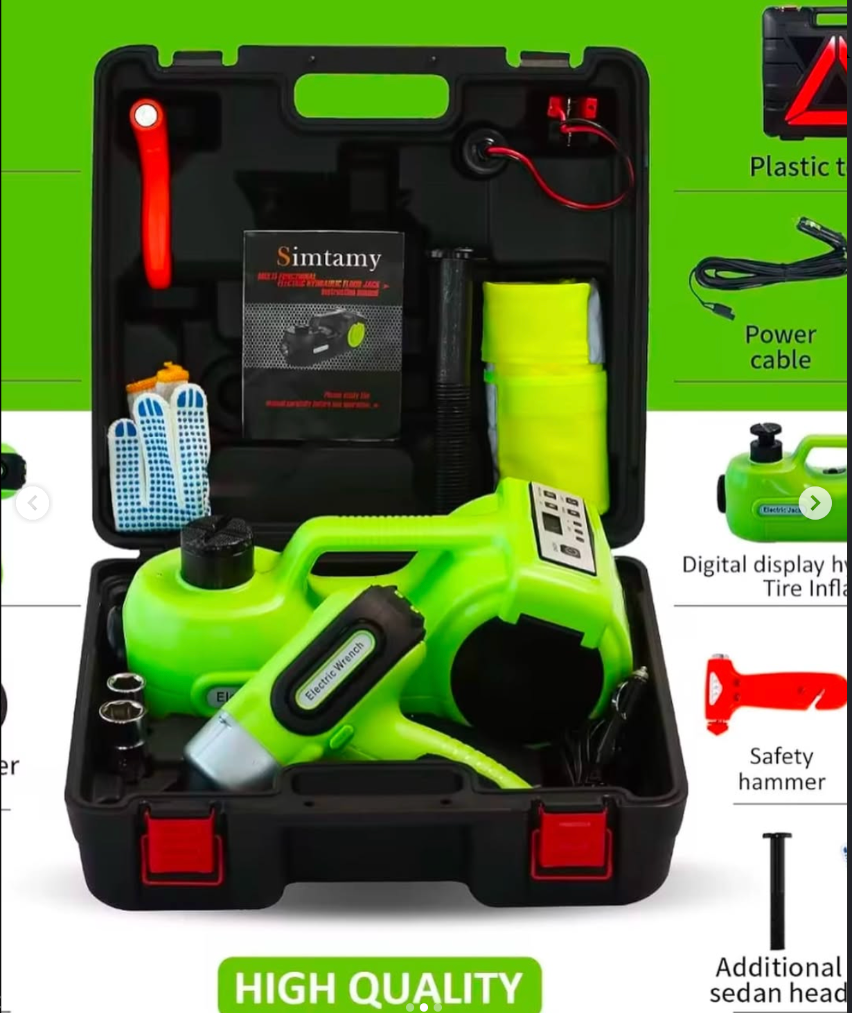 5 ton electric jack The electric jack has three functions, hydraulic jack, tire inflation pump