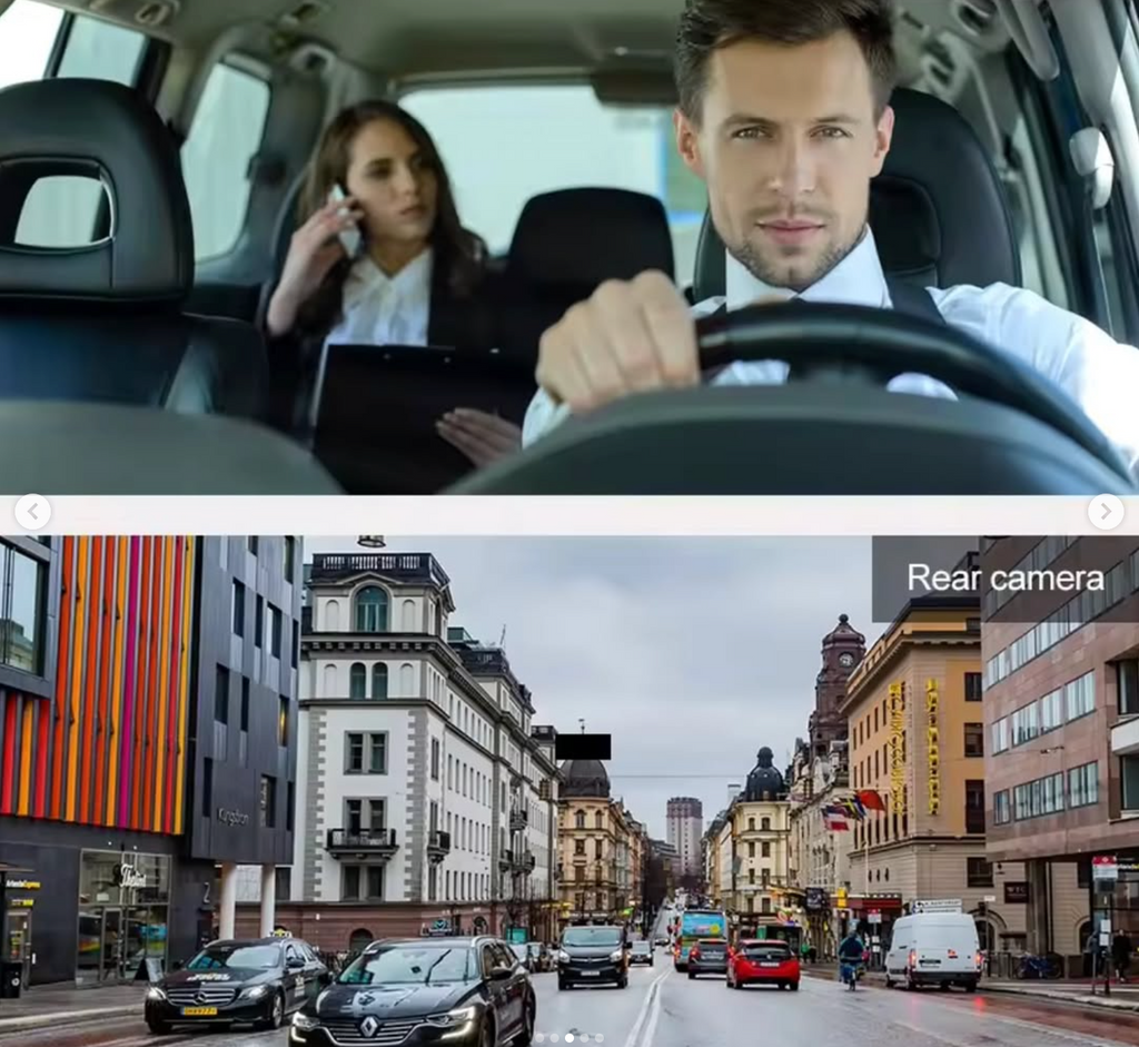 12-inch dash cam with three cameras and CarPlay