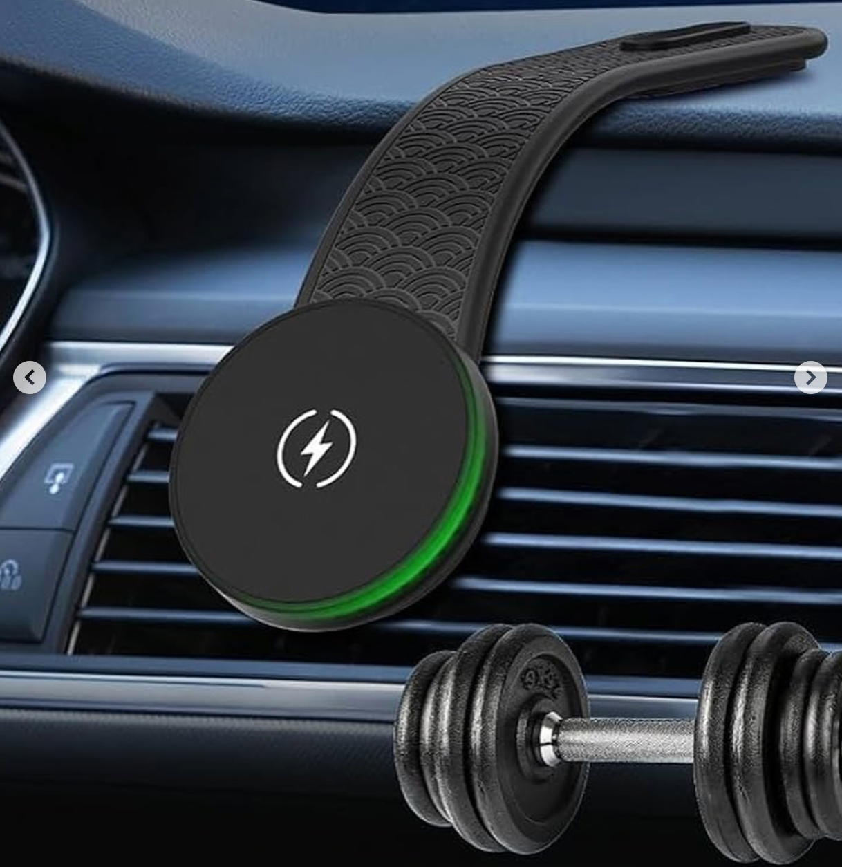 The magnetic car phone holder ensures your phone stays securely in place.