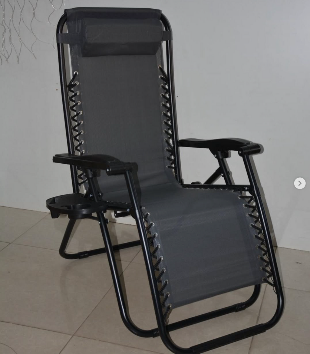Folding recliner chair with cushion