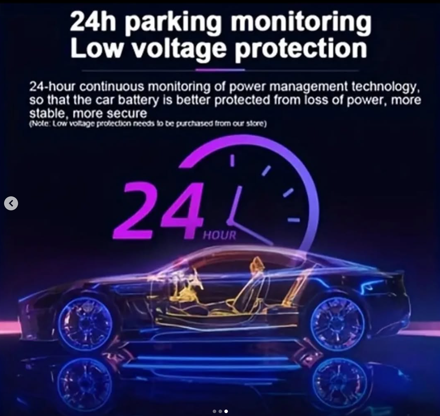 Dash cam operation cable via fuse box, 24-hour car monitoring with low voltage protection, Type-C port, Mini Type-C,