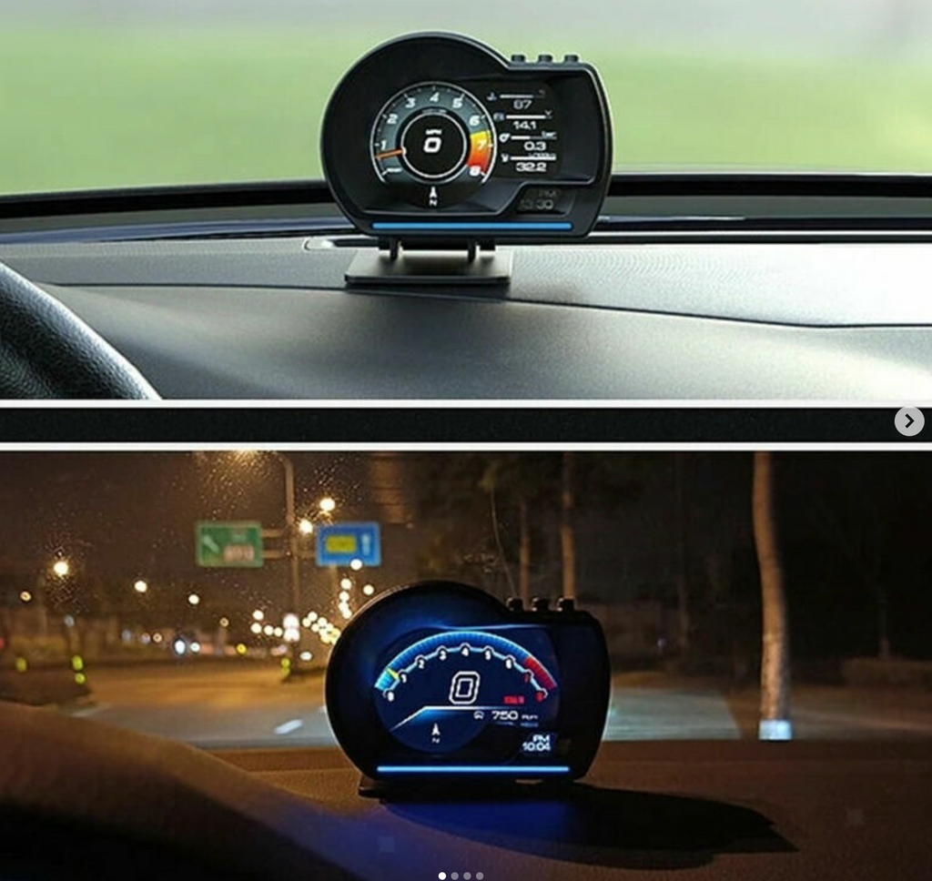 OBD2 + GPS HUD Speedometer Digital Car Display Speedometer Turbo RPM Temperature Alarm