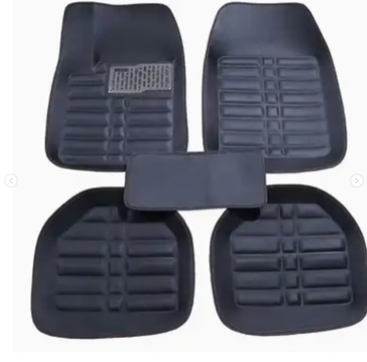 5-Piece Artificial Leather Car Floor Mat Set - Waterproof, Full Coverage for Front and Rear Seats. Available Colors: Black, Beige, Brown.