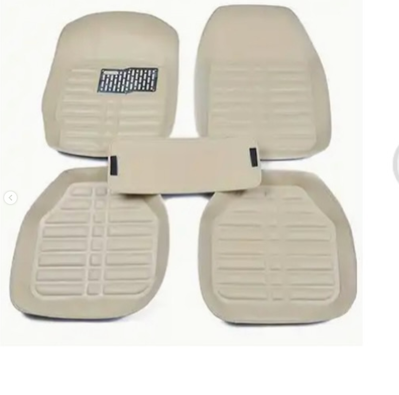 5-Piece Artificial Leather Car Floor Mat Set - Waterproof, Full Coverage for Front and Rear Seats. Available Colors: Black, Beige, Brown.