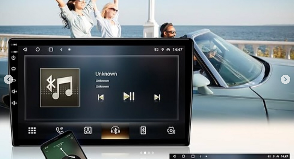 9-inch screen with Android CarPlay, 4GB RAM, 64GB storage, GPS, full HD rear camera