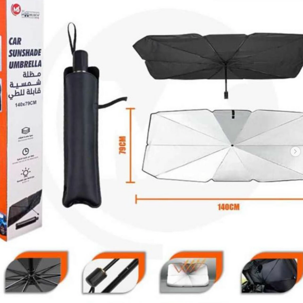 Foldable car umbrella to resist direct sunlight and heat insulation to effectively reduce the temperature inside the car