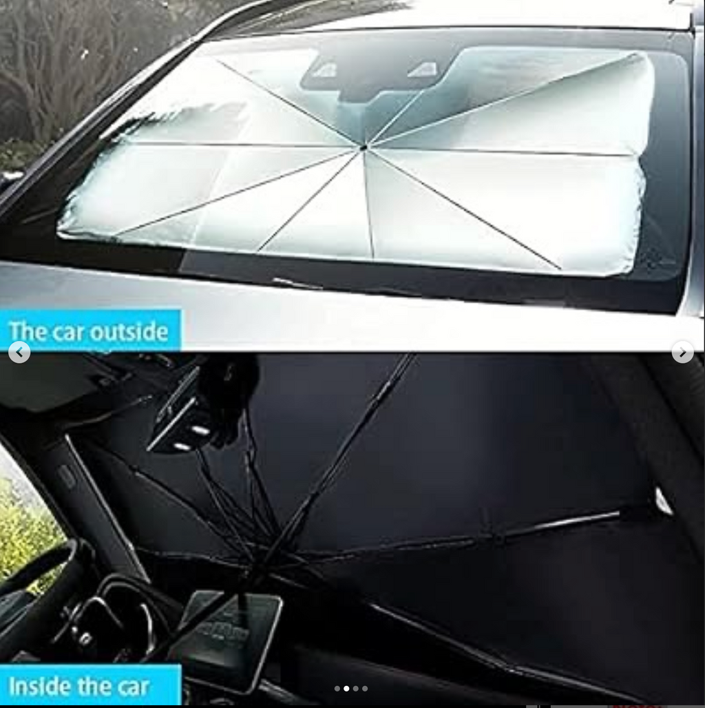 Foldable car umbrella to resist direct sunlight and heat insulation to effectively reduce the temperature inside the car