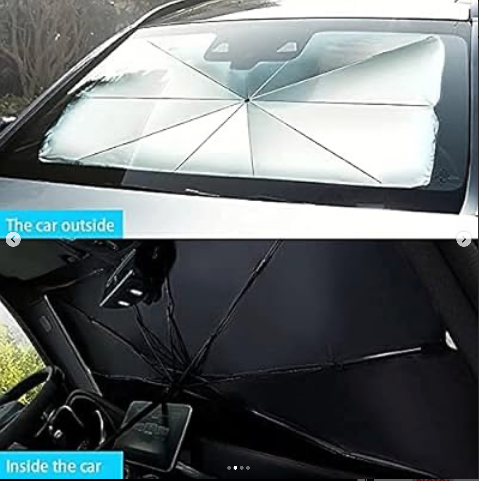 Foldable car umbrella to resist direct sunlight and heat insulation to effectively reduce the temperature inside the car