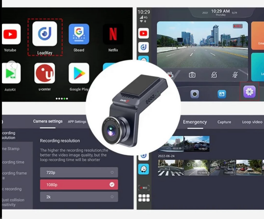 Your car screen supports CarPlay, it will work with Android 12 system, 64 GB memory card, 4 RAM, with a front camera with clear photography