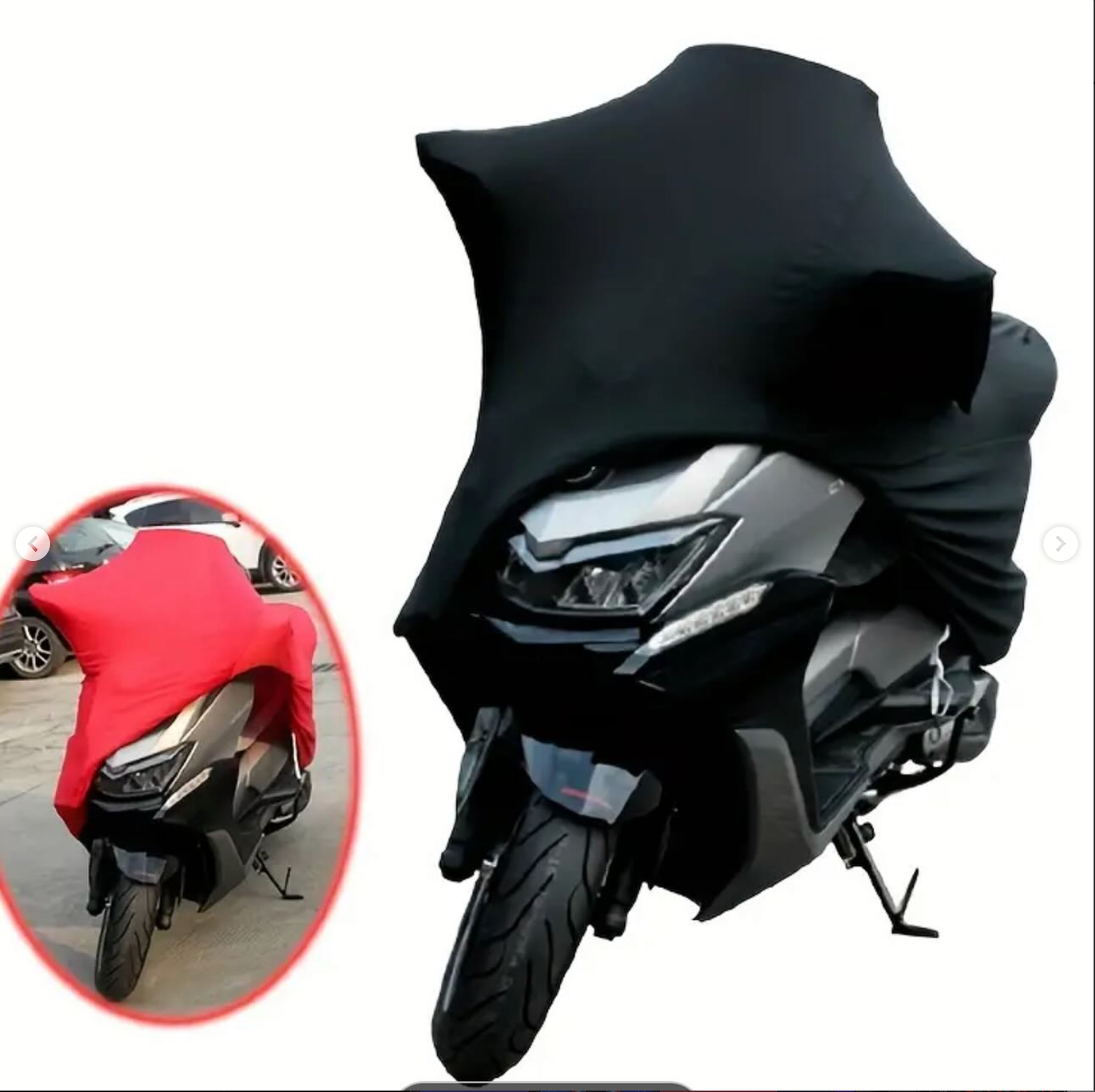Raw stretch tarpaulin for bicycles, available in black only