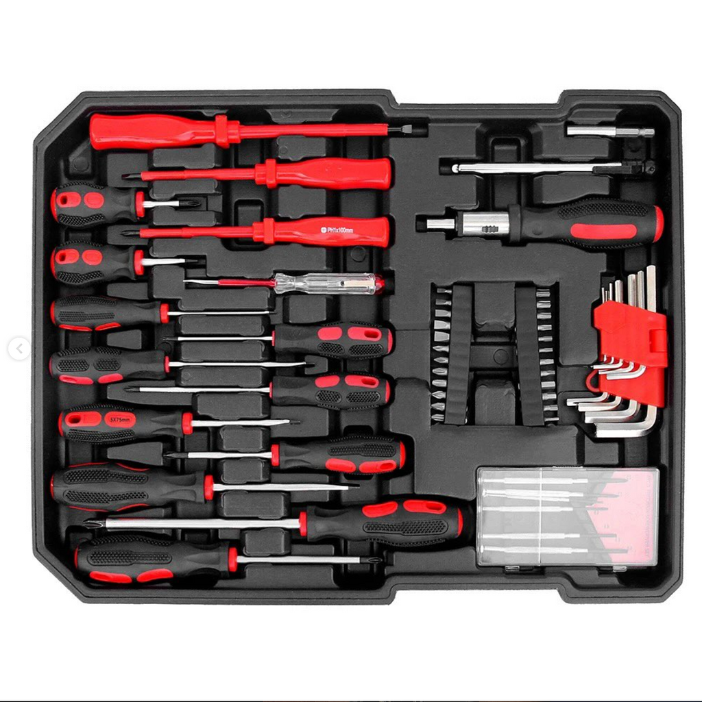 Multi-layer aluminum bag, each layer contains a different number of tools, 499 tools, to make your work easier.