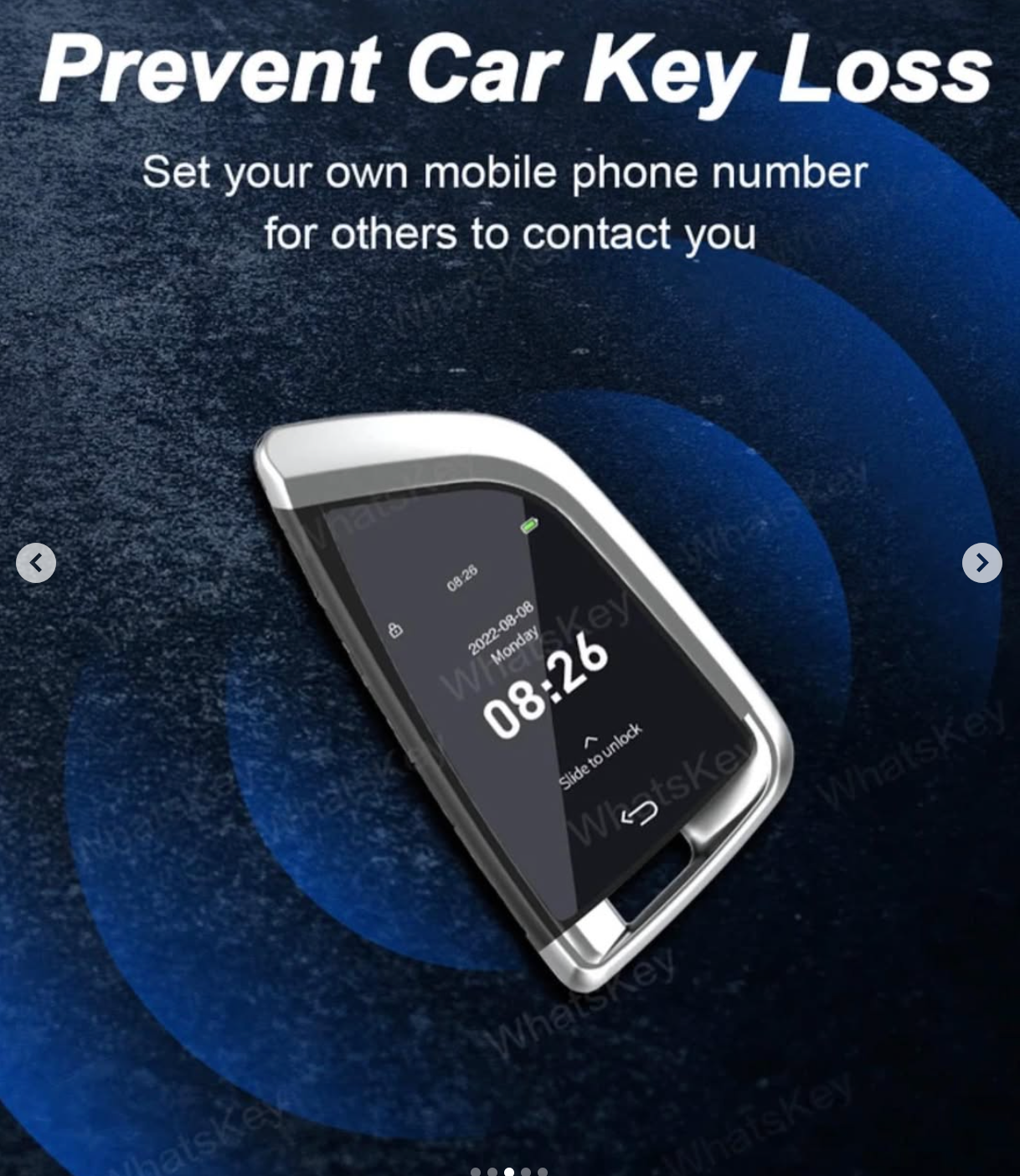 With a high quality LCD screen, it allows you to set a phone number on the screen in case it is lost, so that the person who has your keys can contact you.