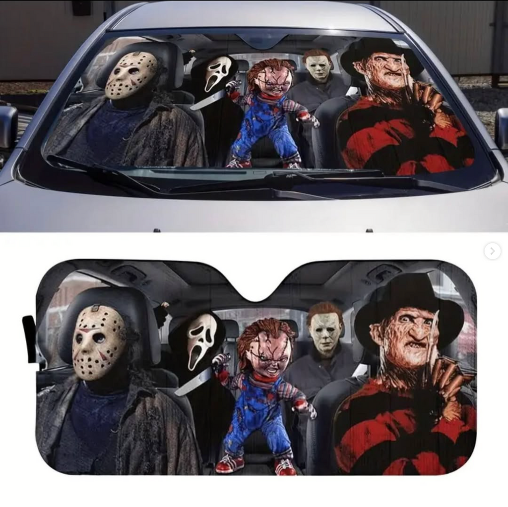 Halloween Horror Movie Design Car Windshield Sunshade