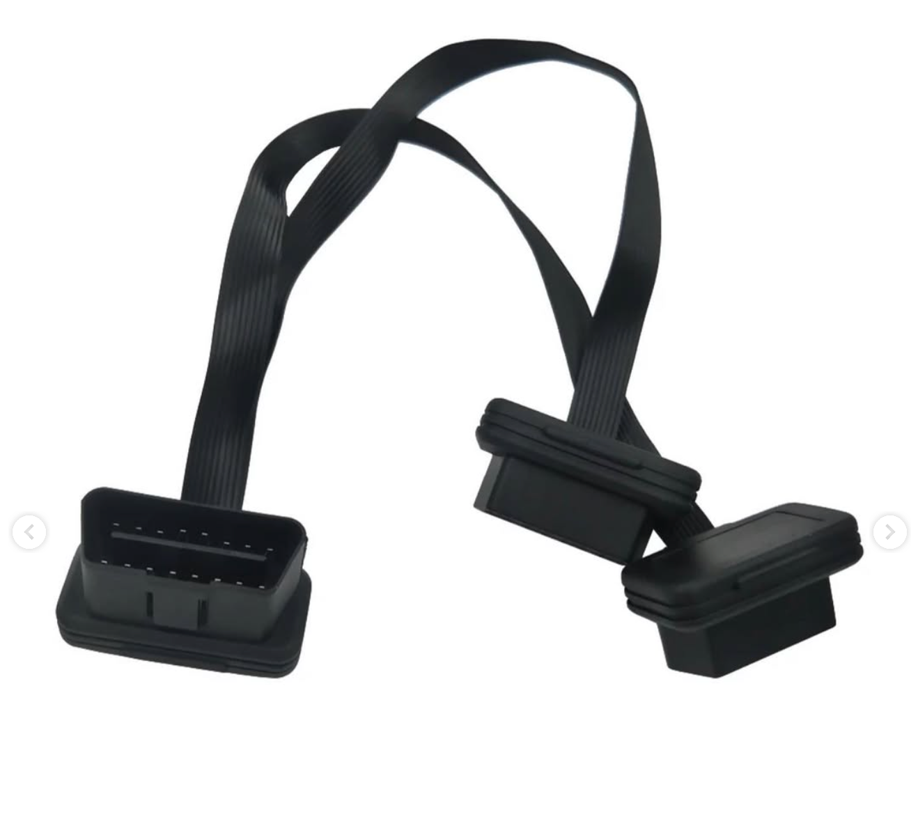 High-quality dual 16-pin diagnostic extension cable fits most cars with an OBD2 adapter. Safe and strong.