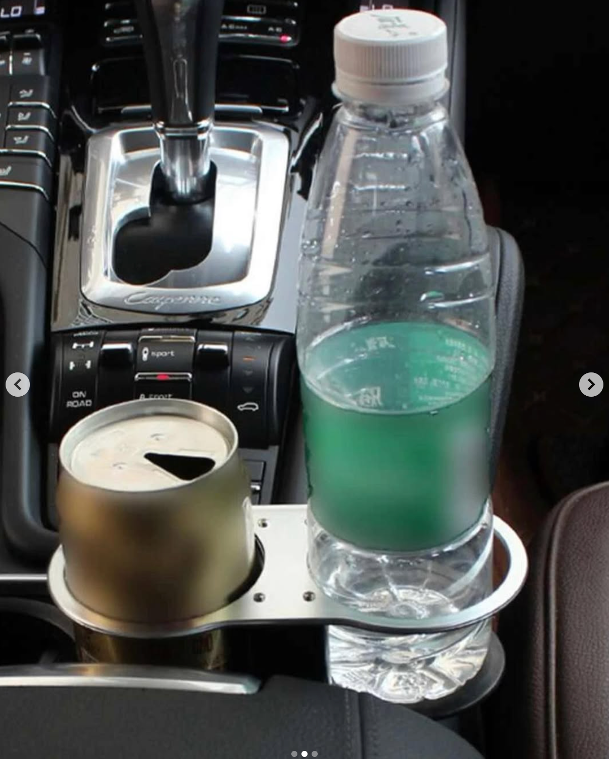 Dual Cup Holder and Car Organizer Black