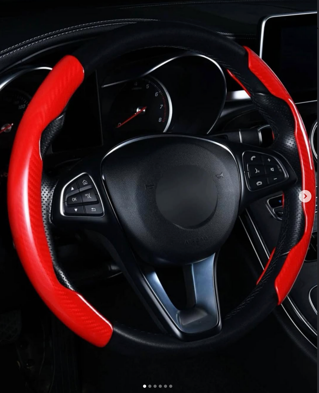 Carbon fiber cover available in black and red