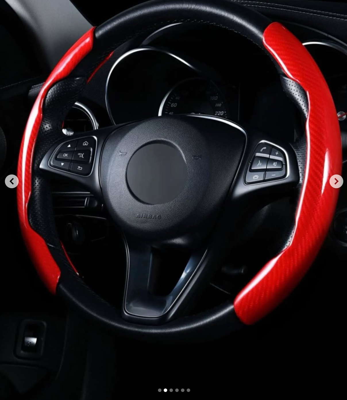 Carbon fiber cover available in black and red