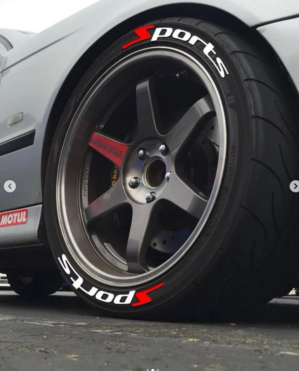 8pcs Car Tire Letter Printing Sticker