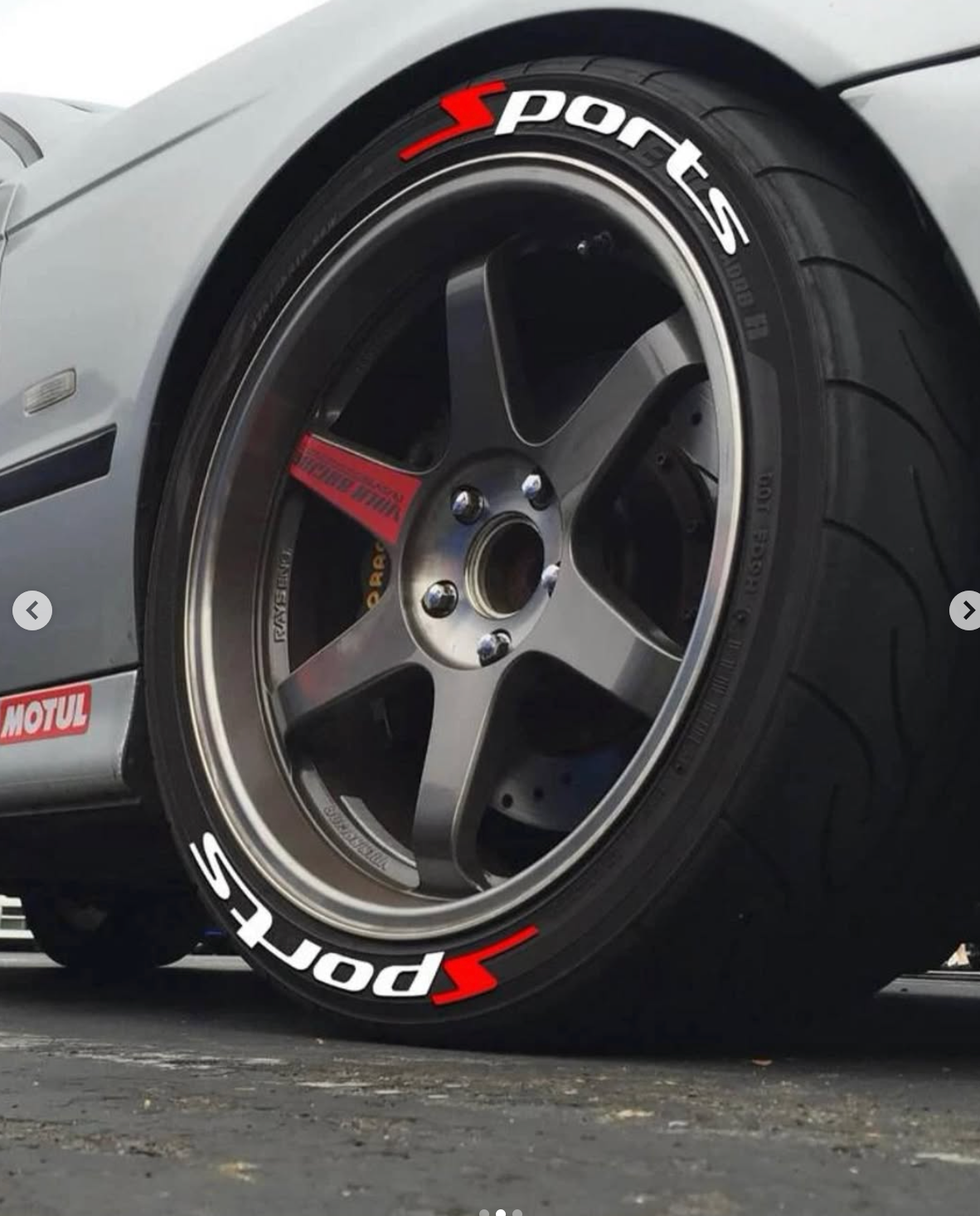 8pcs Car Tire Letter Printing Sticker