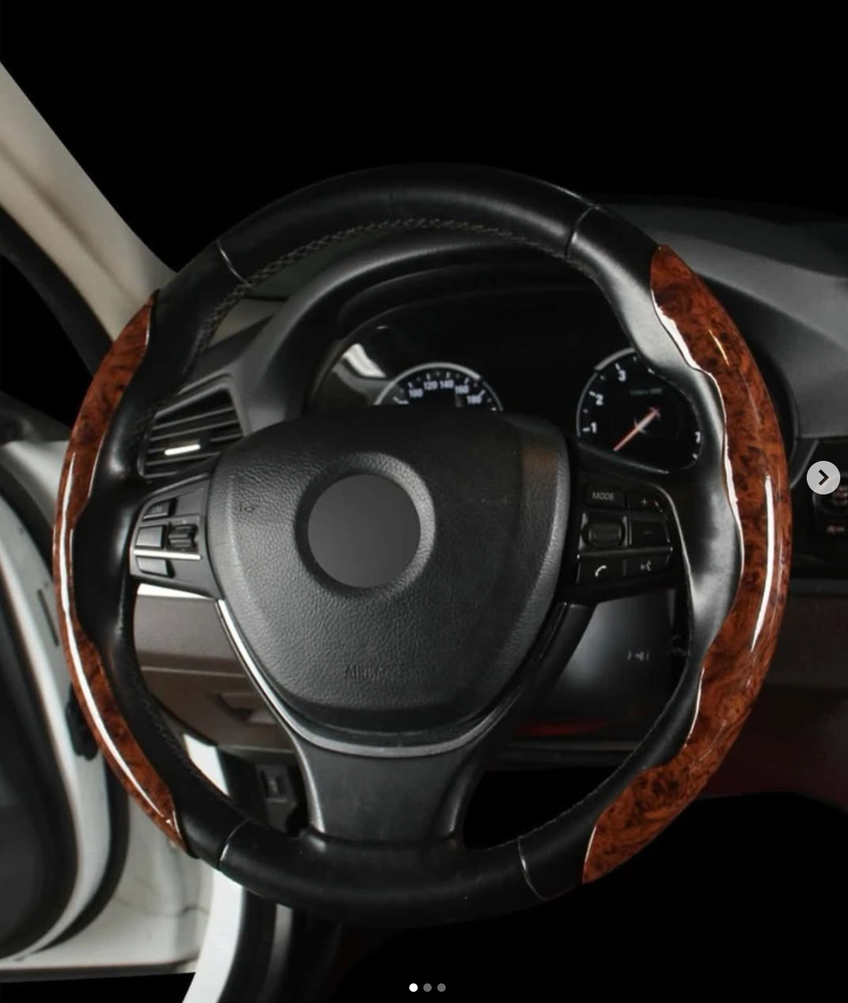 Car steering wheel cover available colors: black, red, wood