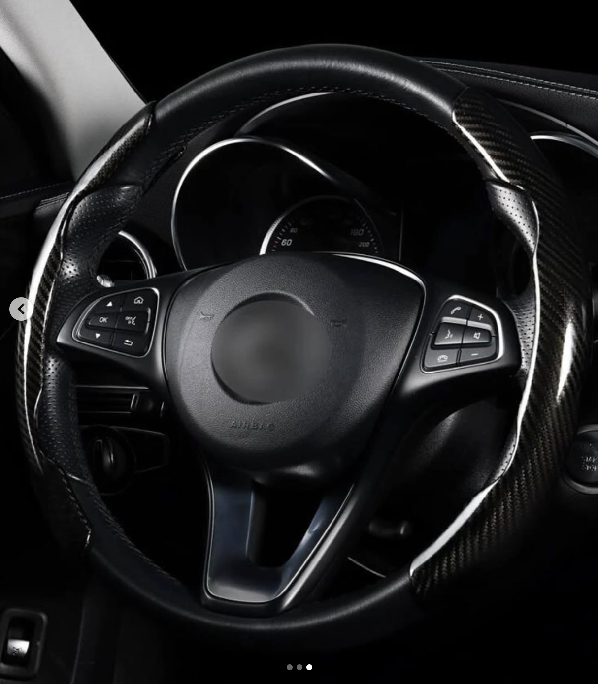 Car steering wheel cover available colors: black, red, wood