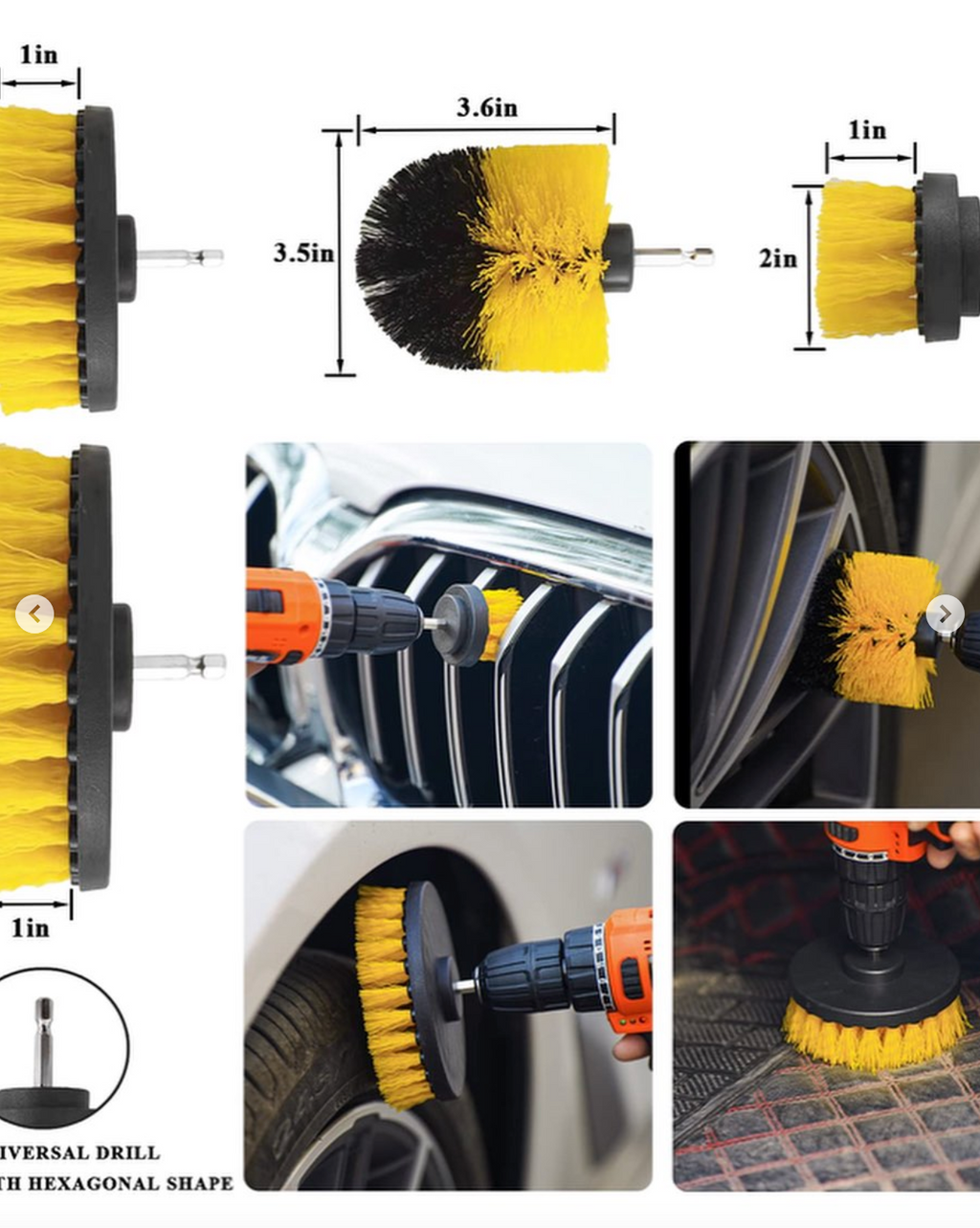 Car wash cleaning tool set display includes 23 pieces of cleaning supplies