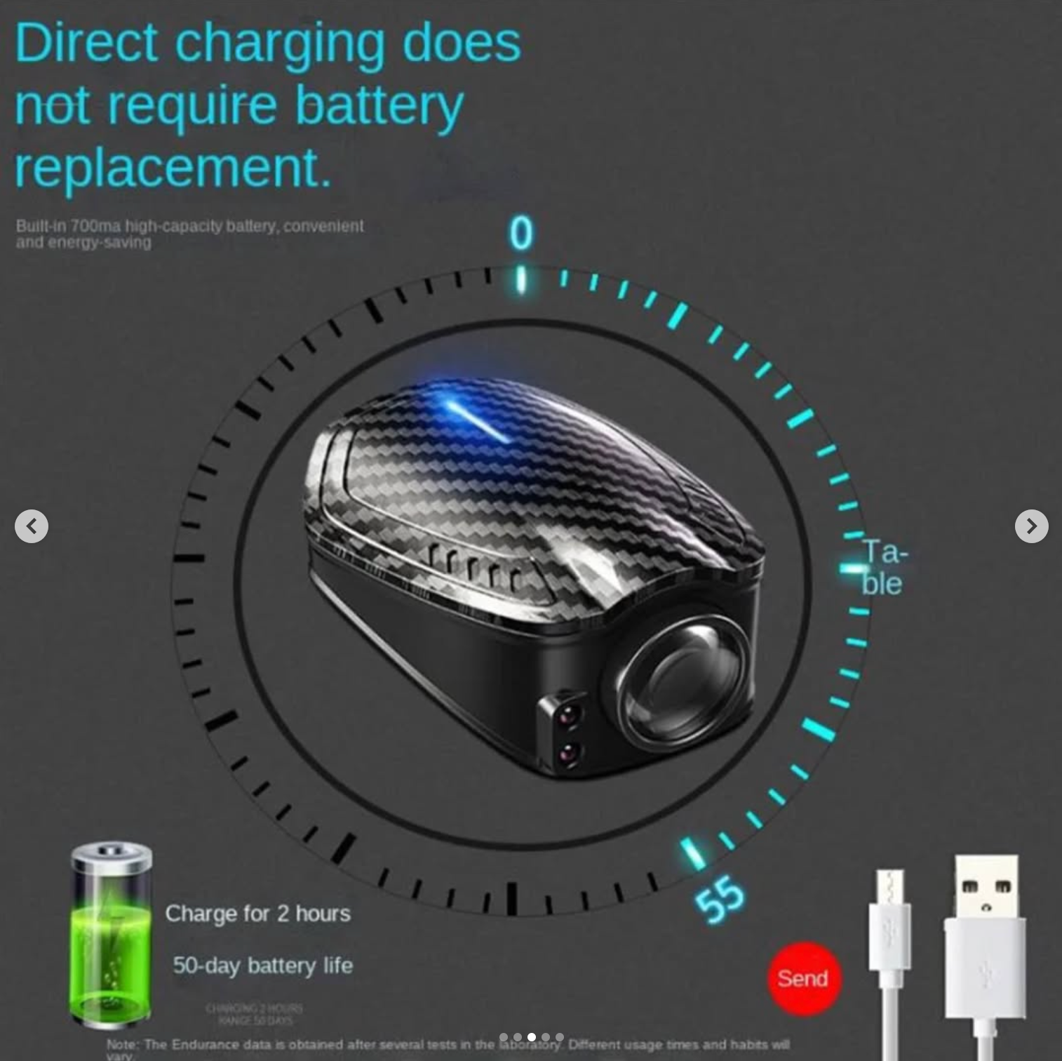 Projector charging without car wires is available for Chevrolet, Nissan, Ford, Kia, and Toyota.