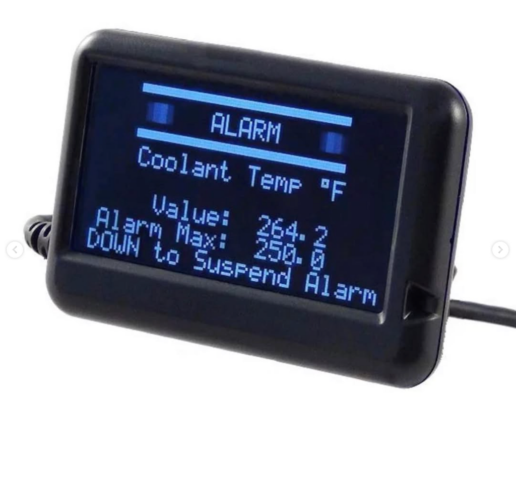 Displays 78 possible gauges: RPM, coolant temperature, intake air temperature, distance, intake pressure  and mass air flow.