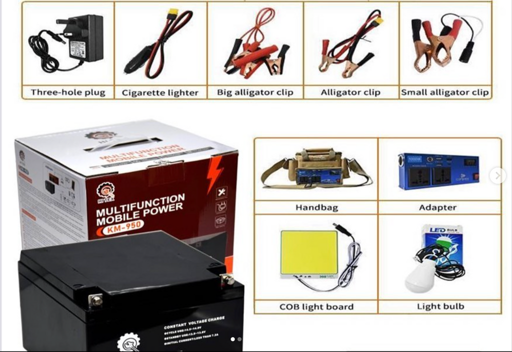 40,000 mAh battery - 1000W inverter built into the battery