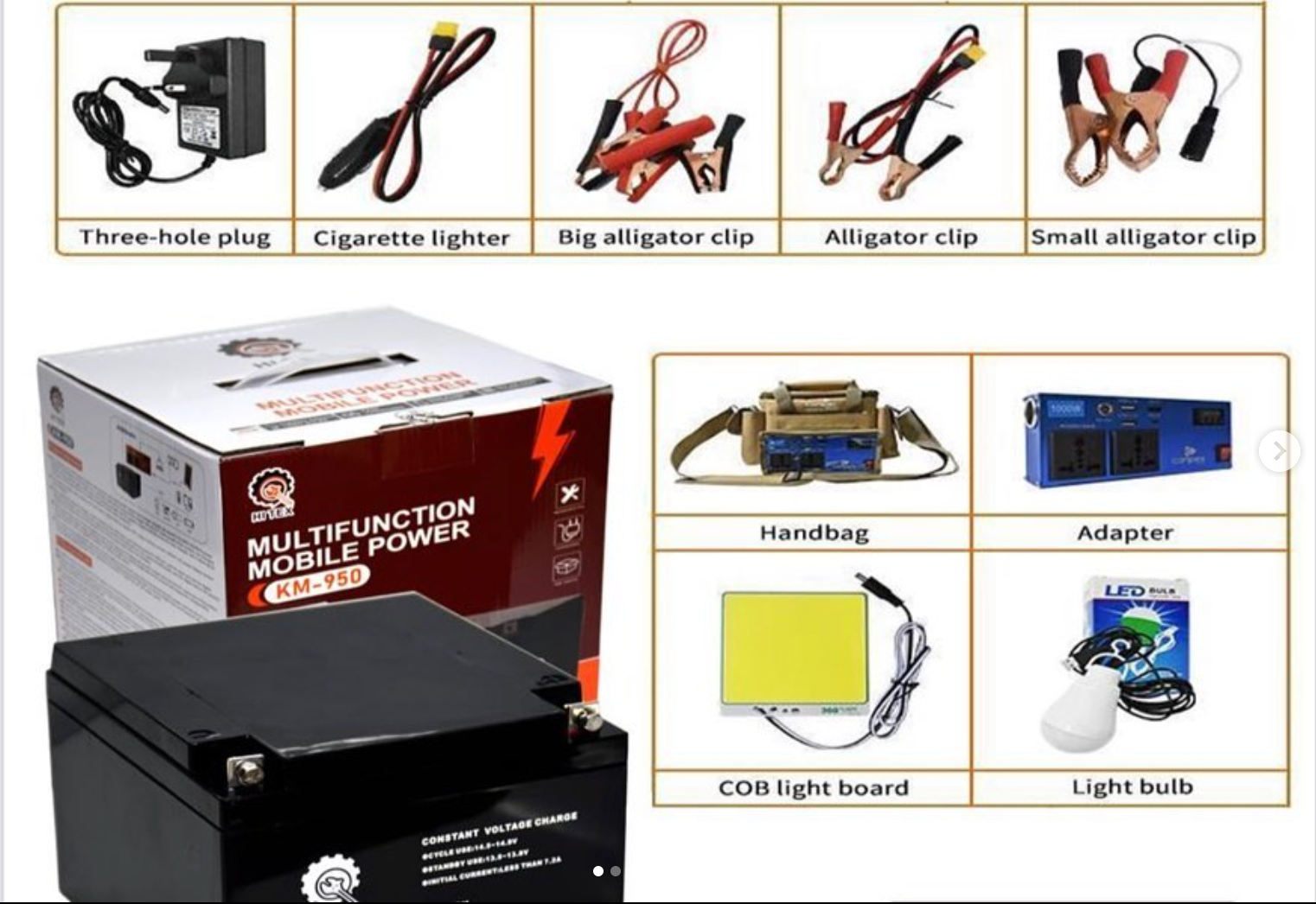 40,000 mAh battery - 1000W inverter built into the battery